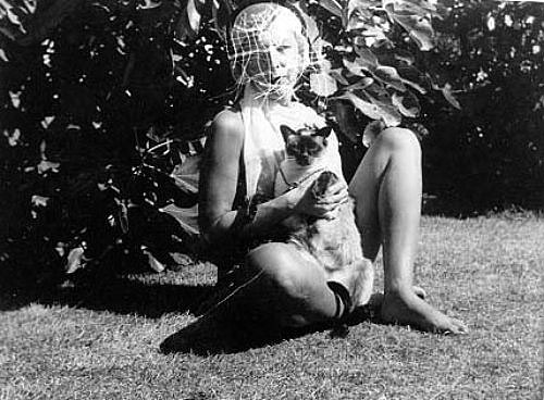 Claude Cahun y gato (1938)