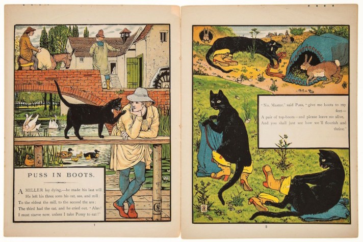 Ilustraciones de El gato con botas, de Walter Crane - 1875