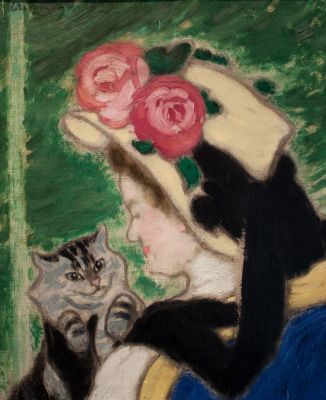 Mujer con gato (1909)