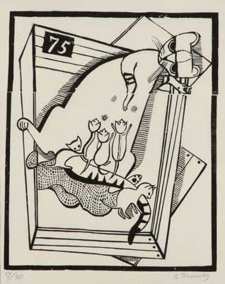 Madre gata con gatito